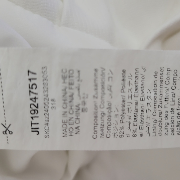 SHEIN BAE Pleated Hem Mini Blazer Dress White Polyester Slim Fit Size M - Picture 6 of 6